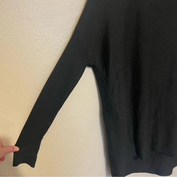 Poof Sweater Womens Long Sleeve Casual Black Size Small Oversized Free People - Picture 2 of 6
